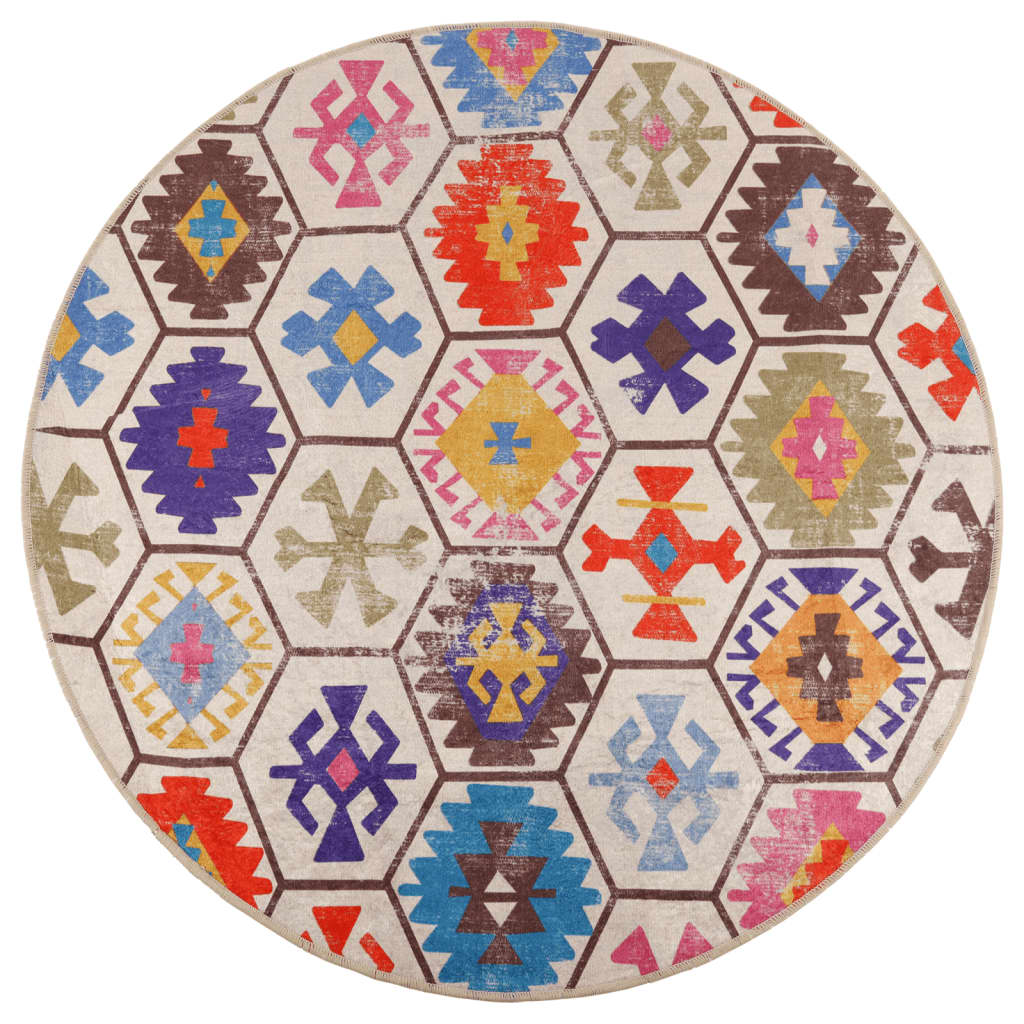 Tappeto Lavabile Multicolore Ø 120 cm