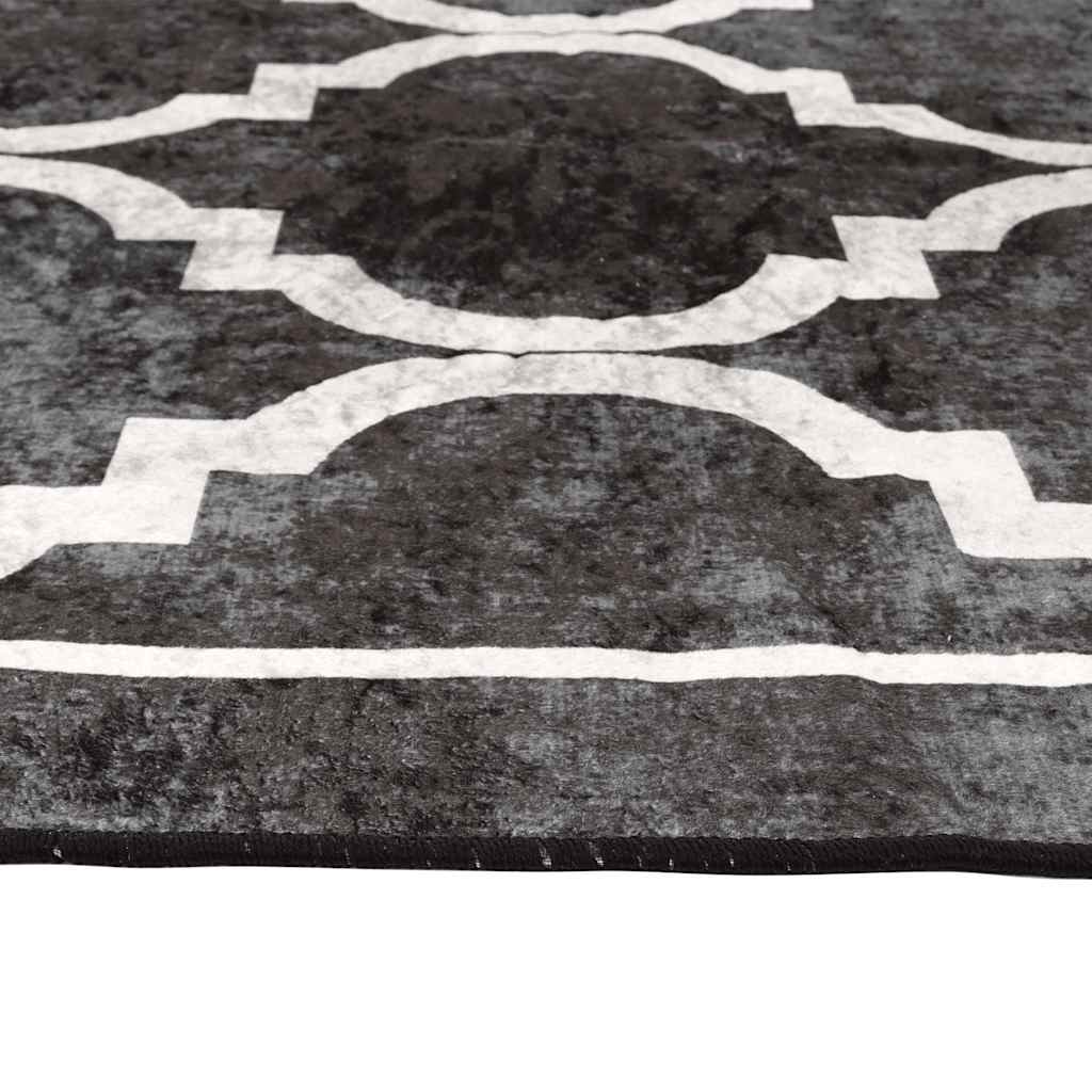 Tappeto Lavabile Nero e Bianco 160x230 cm