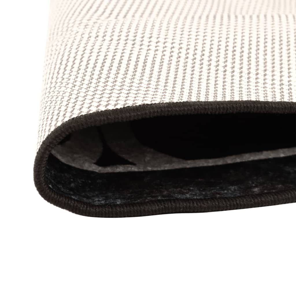 Tappeto Lavabile Nero e Bianco Ø 120 cm