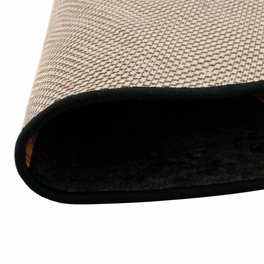 Tappeto Lavabile Nero e Oro Ø 120 cm