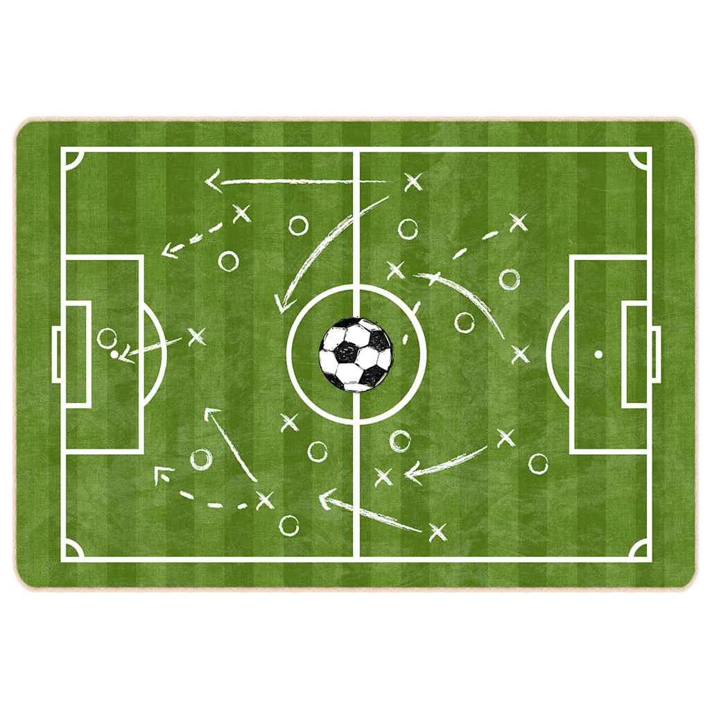 Tappeto Bambini Verde 160x230 Campo Calcio Lavabile