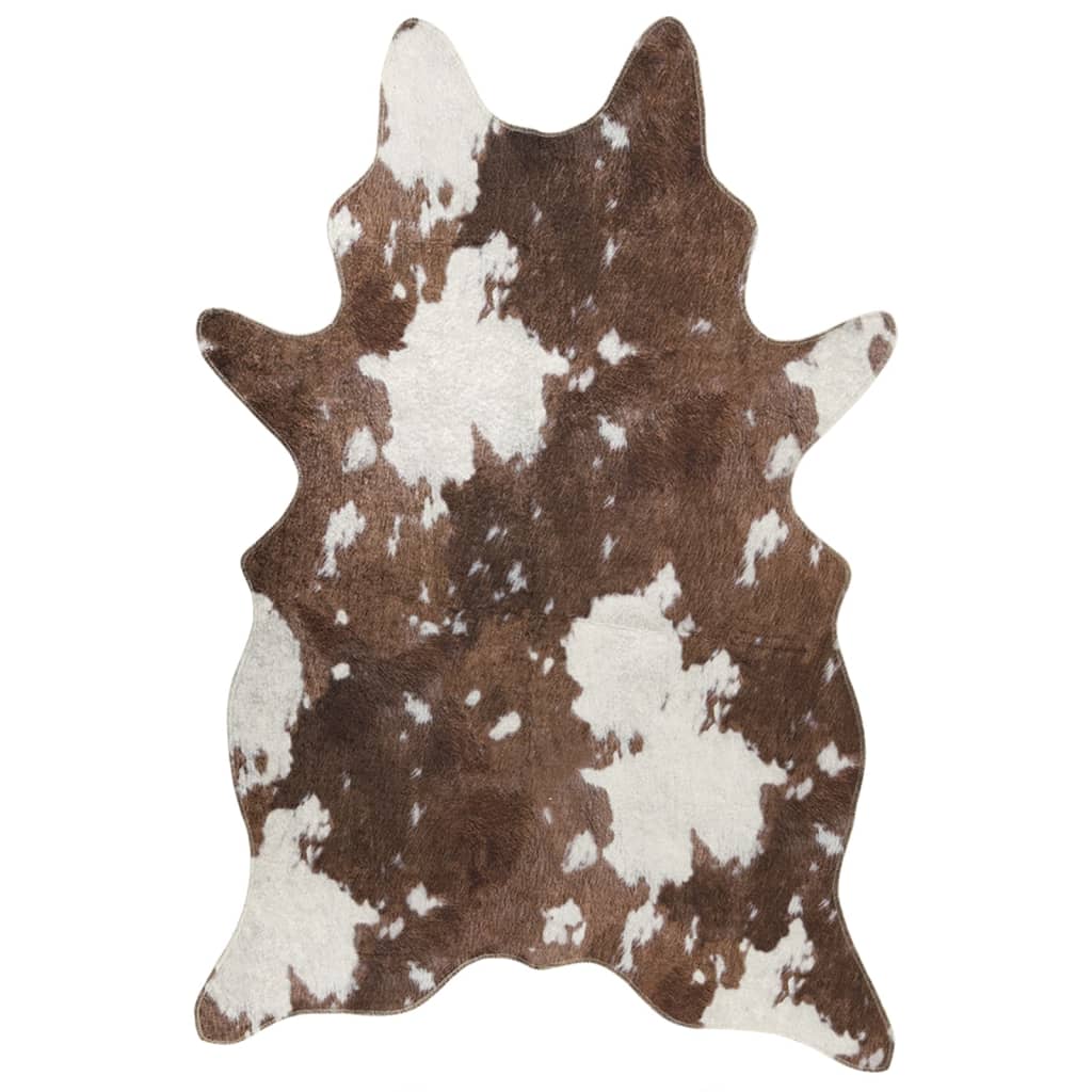 Tappeto Marrone e Bianco 120x170cm Mucca Lavabile