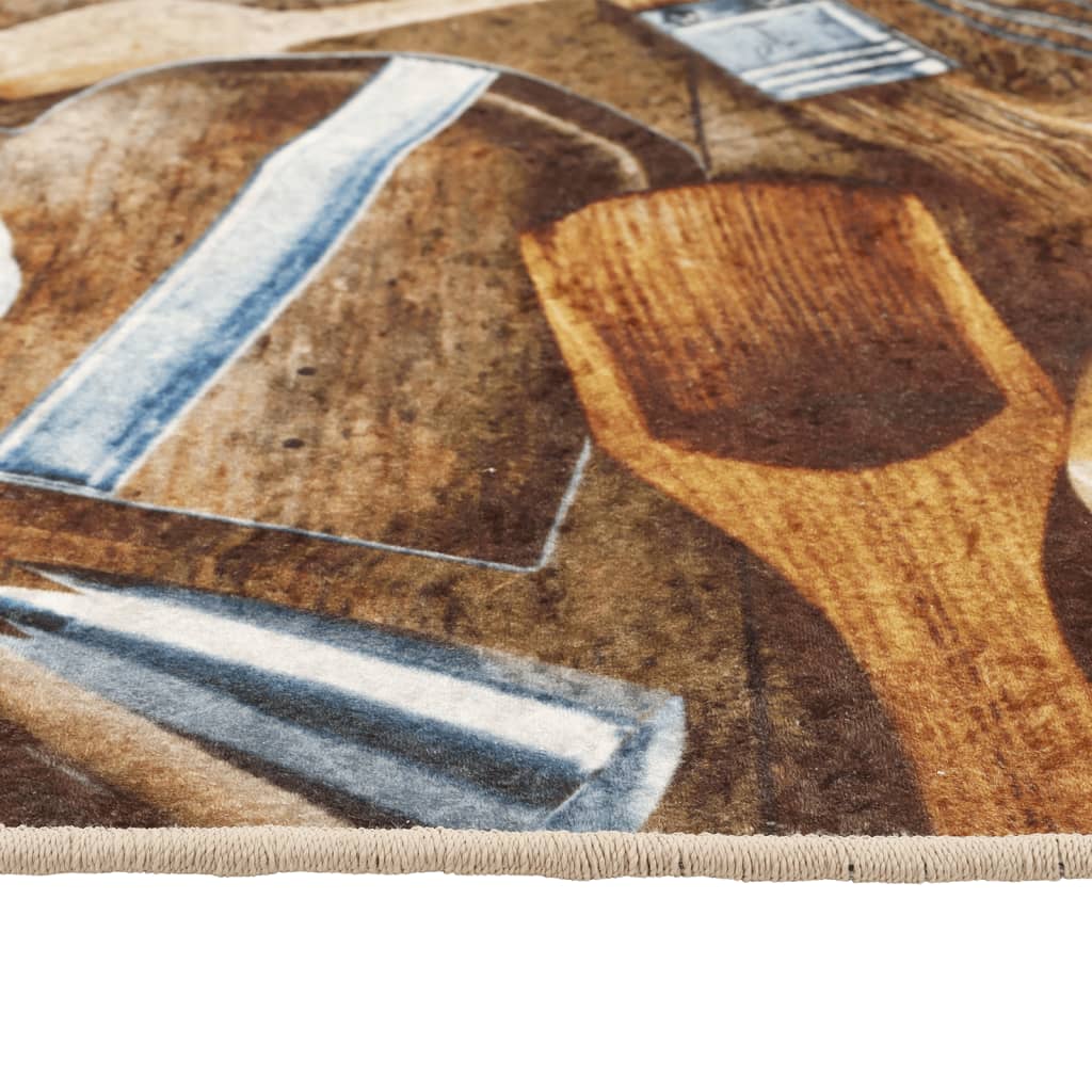 Tappeto da Cucina Multicolore 60x180 cm Lavabile