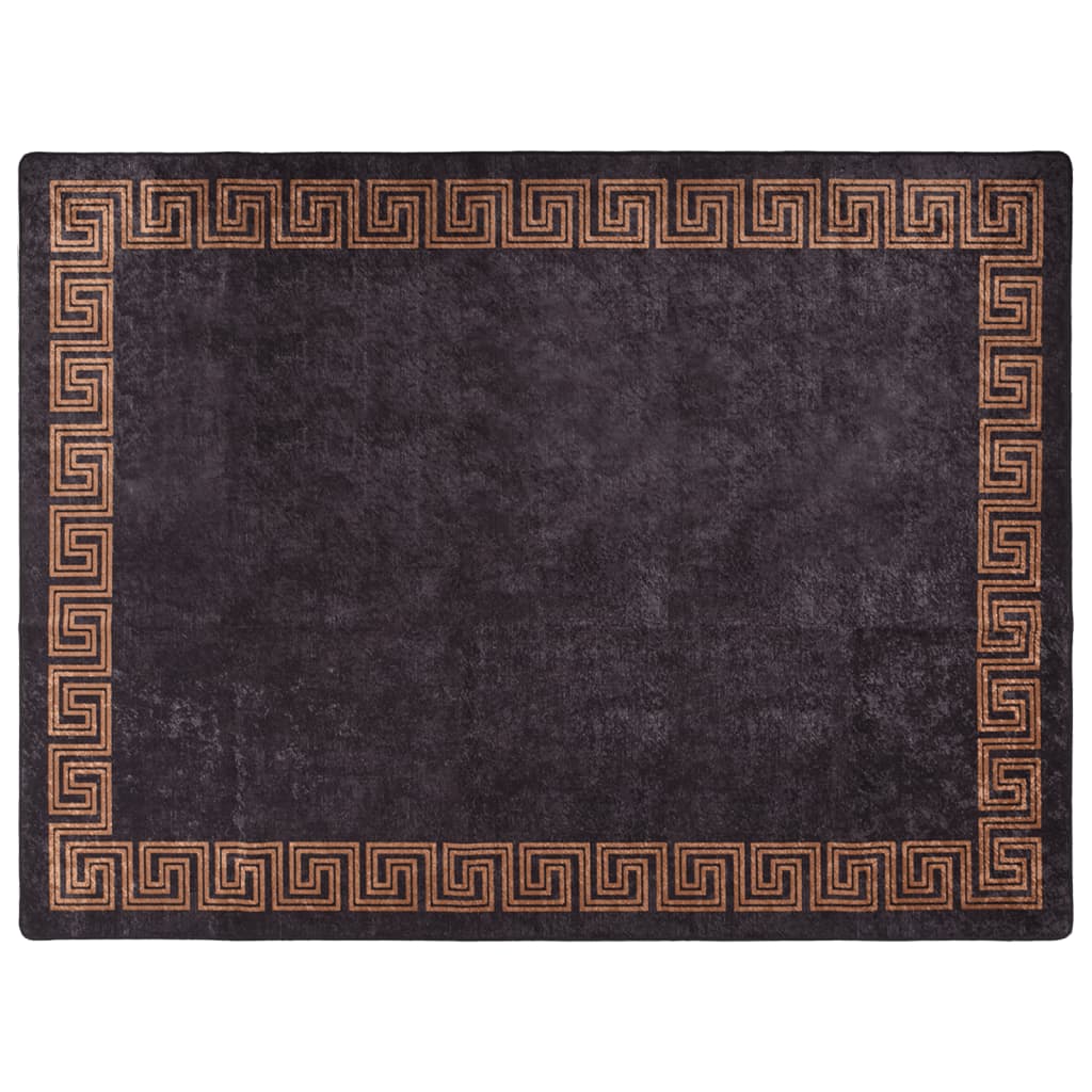 Tappeto Lavabile Nero e Oro 400x300 cm