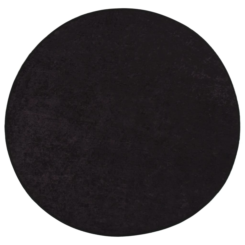 Tappeto Lavabile Antracite Ø 200 cm