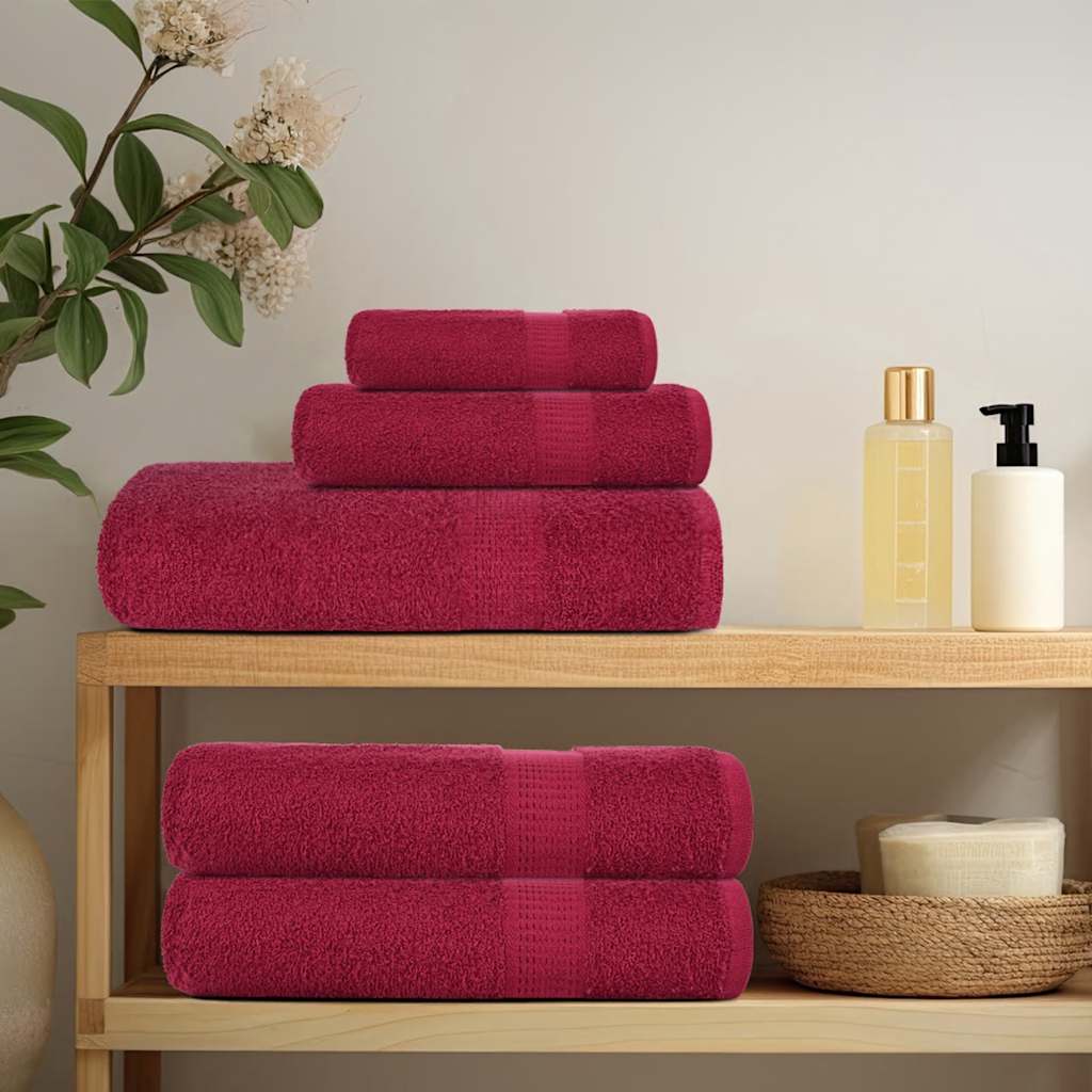 Asciugamani FROGN 4 pz Bordeaux 30x30 cm 360 g/m²