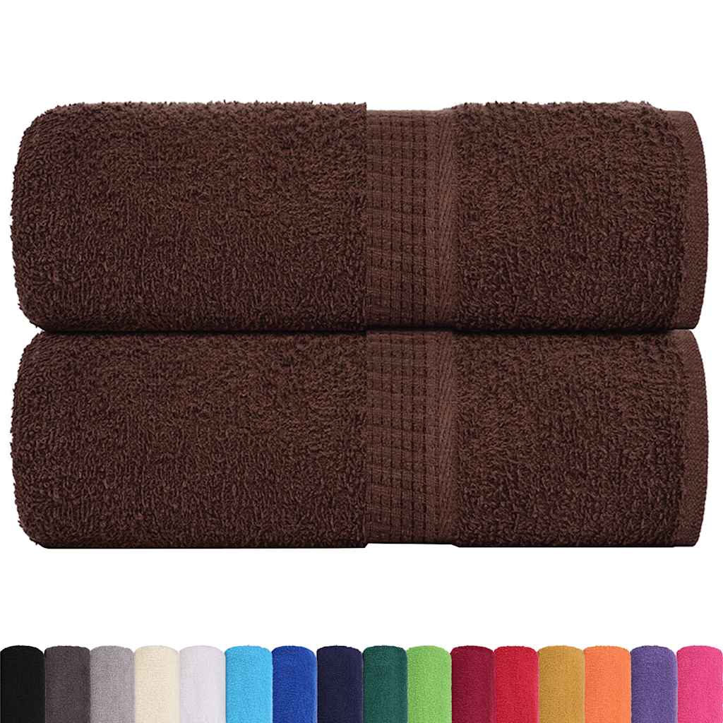 Asciugamani per ospiti FROGN 2 pz Marrone 30x50 cm 360 g/m²