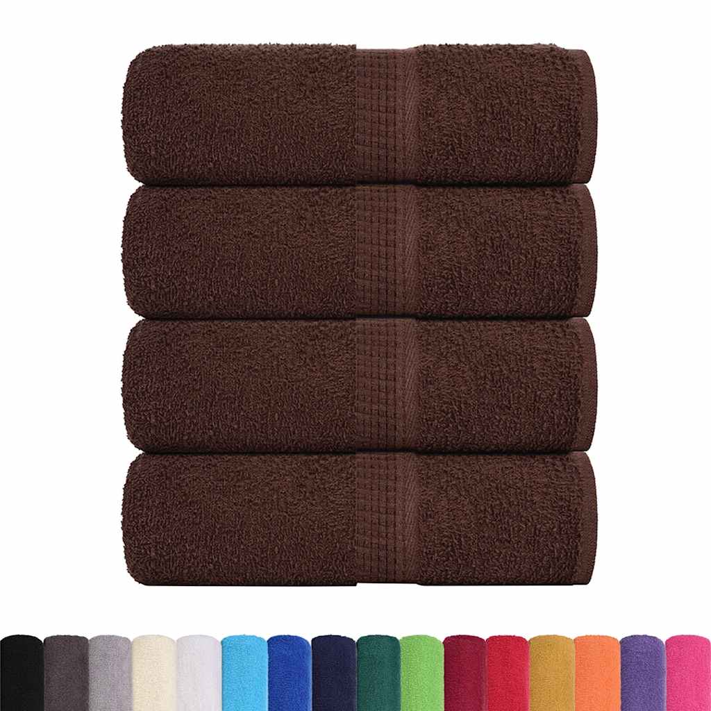 Asciugamani per ospiti FROGN 4 pz Marrone 30x50 cm 360 g/m²
