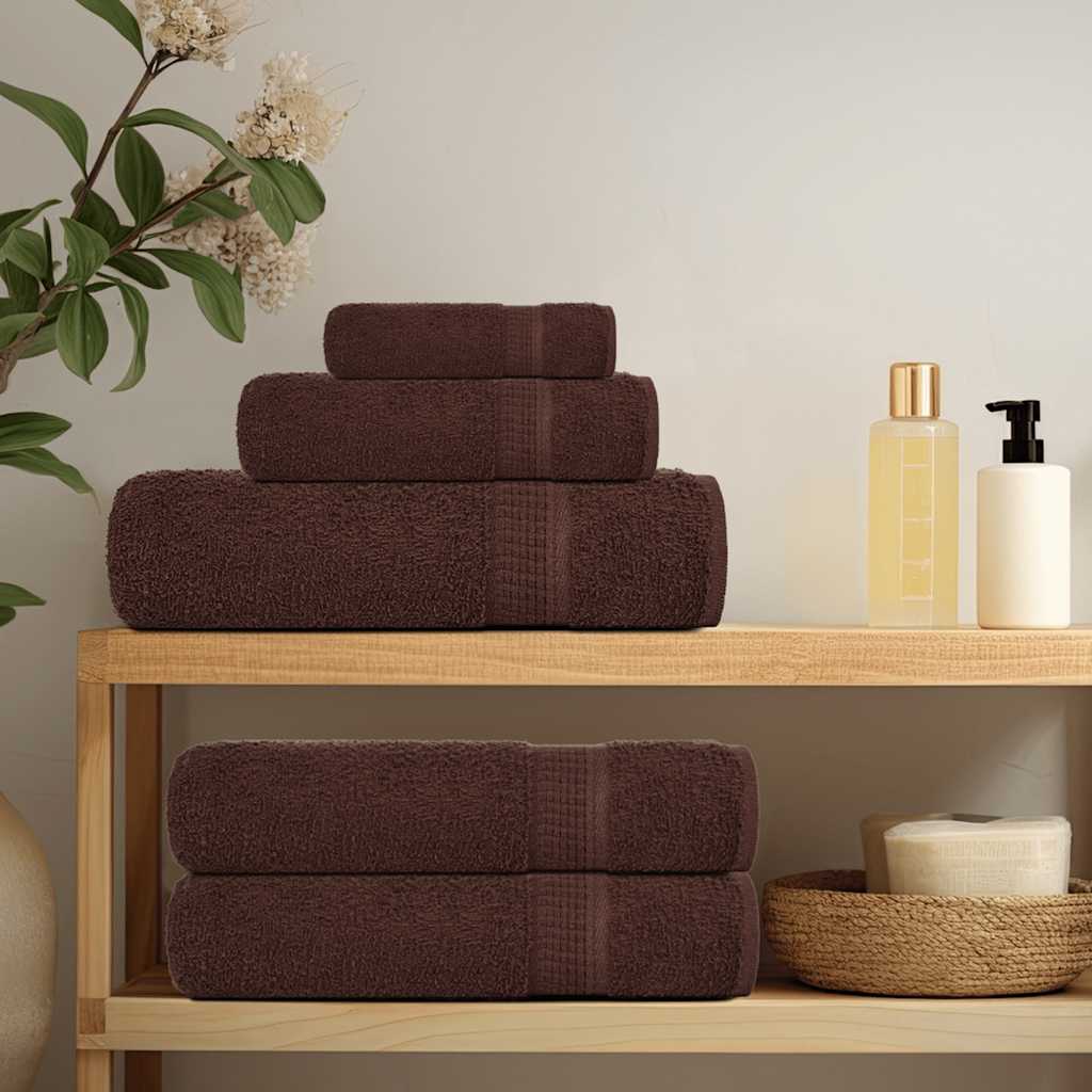 Asciugamani per ospiti FROGN 4 pz Marrone 30x50 cm 360 g/m²