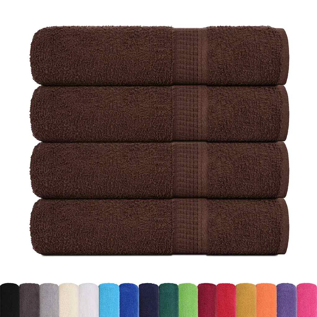 Asciugamani FROGN 4 pz Marrone 50x100 cm 360 g/m²