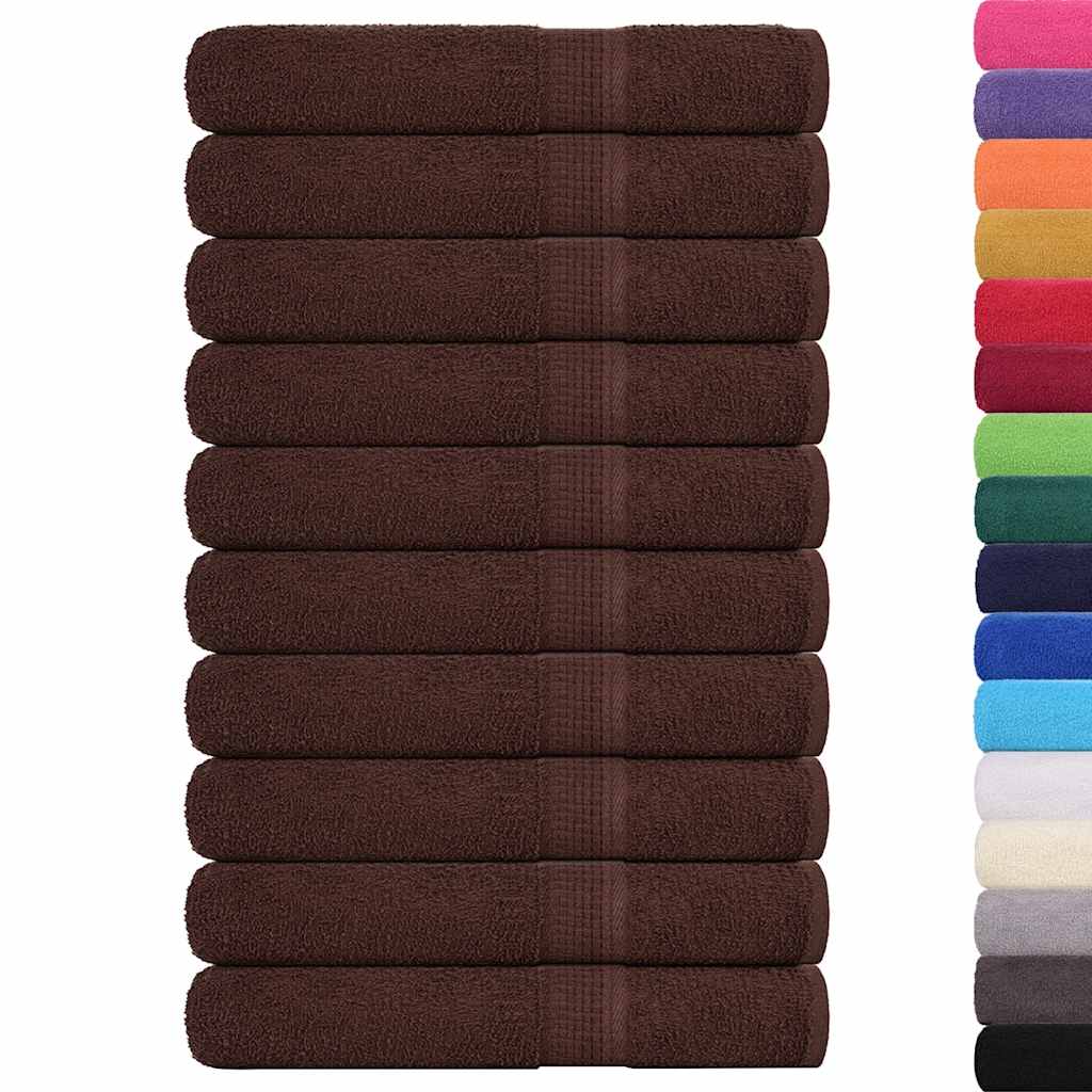 Asciugamani per sauna FROGN 10 pezzi Marrone 80x200 cm 360 g/m²