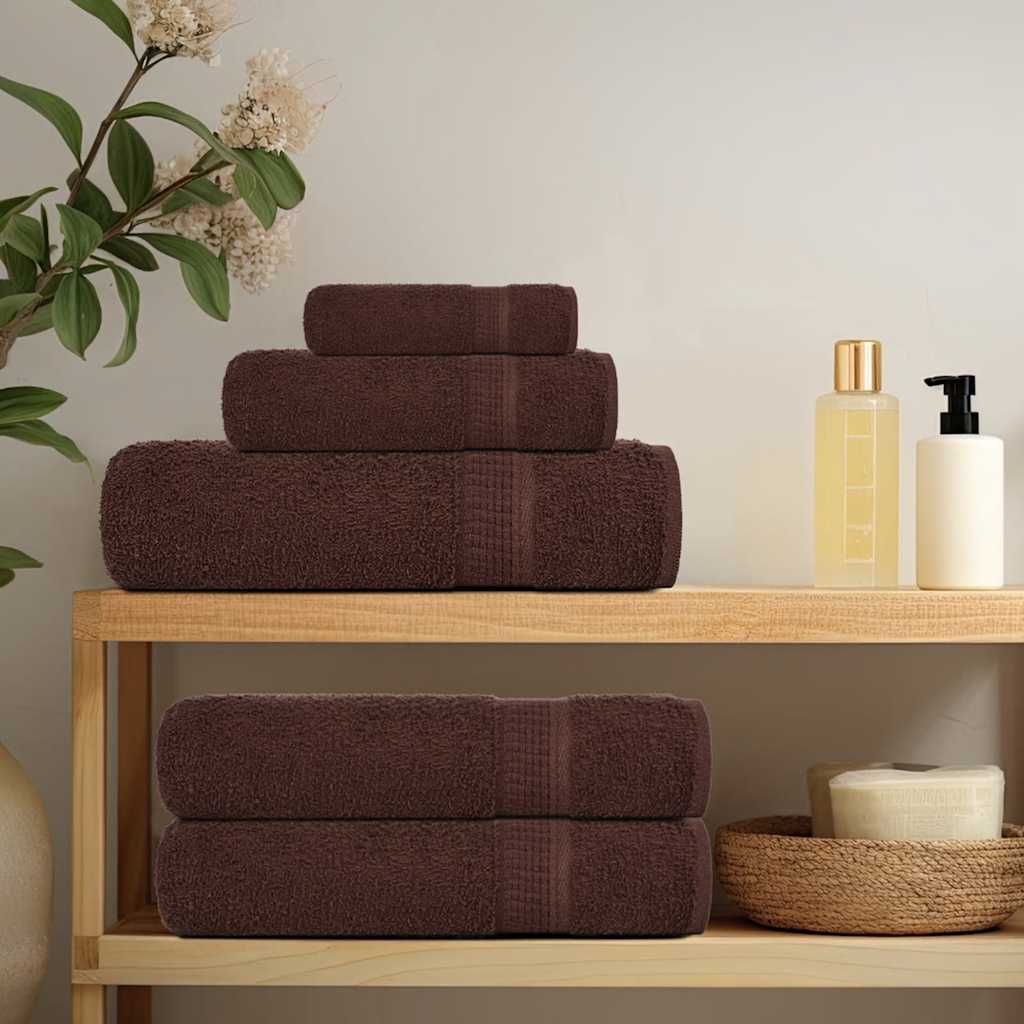 Asciugamani per sauna FROGN 10 pezzi Marrone 80x200 cm 360 g/m²