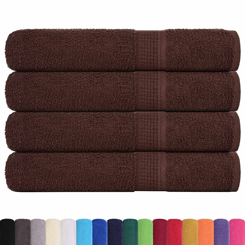 Asciugamani FROGN 4 pz Marrone 100x200 cm 360 g/m²