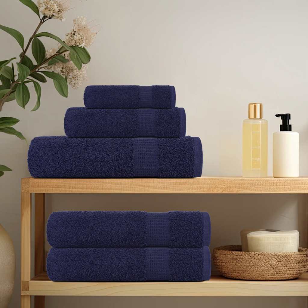 Asciugamani per ospiti FROGN 4 pz Blu navy 30x50 cm 360 g/m²