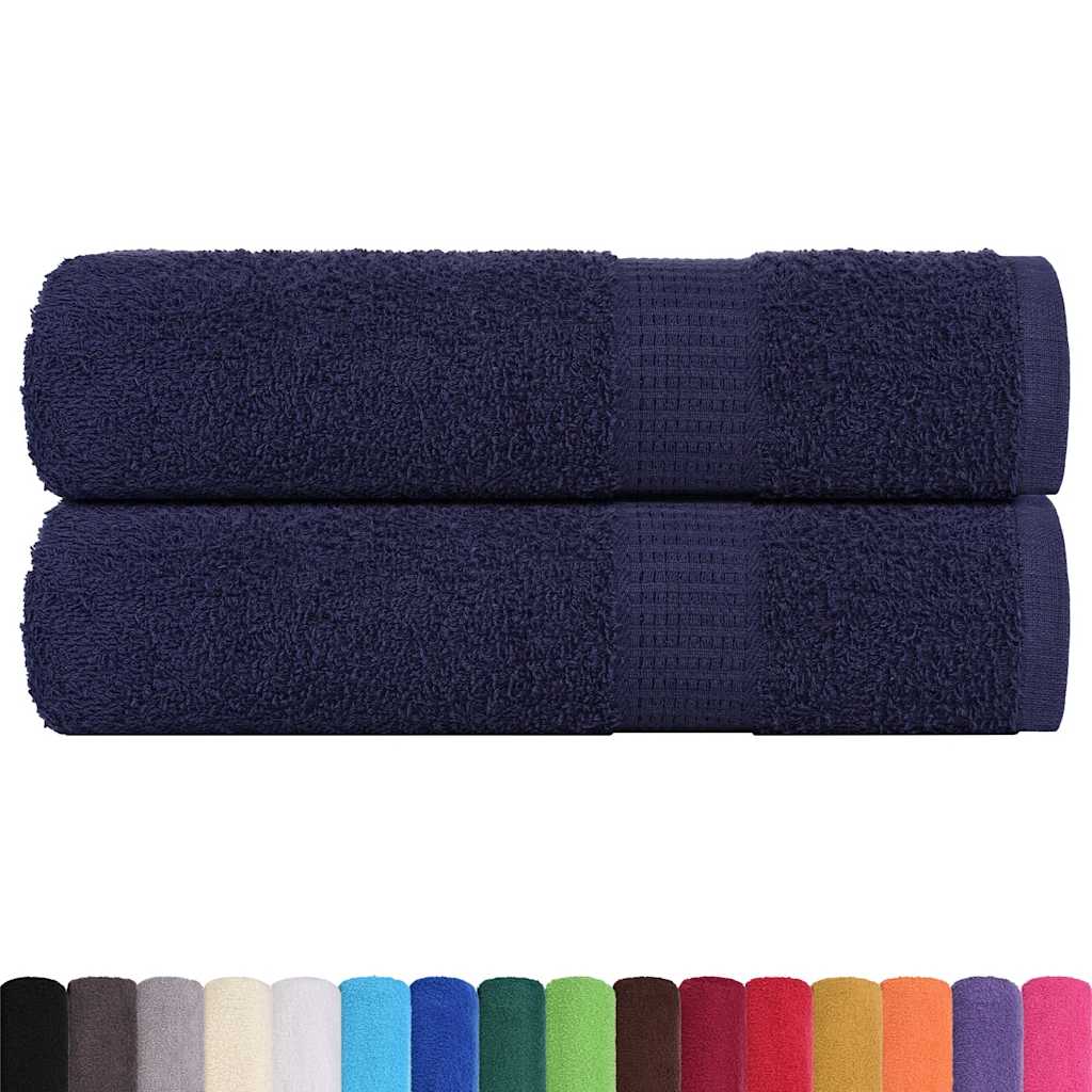 Asciugamani da bagno FROGN 2 pz Blu navy 100x150 cm 360 g/m²