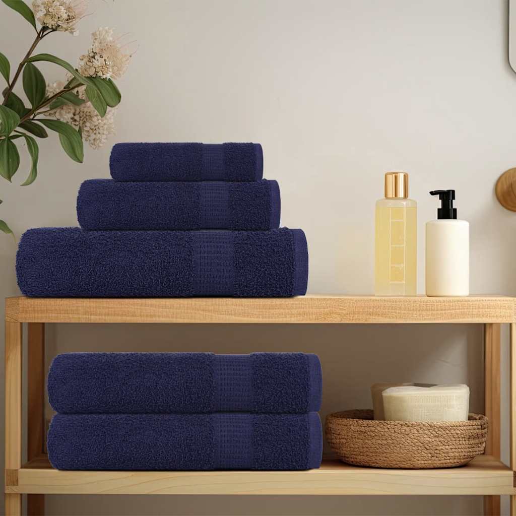 Asciugamani per sauna FROGN 2 pezzi blu navy 80x200 cm 360 g/m²