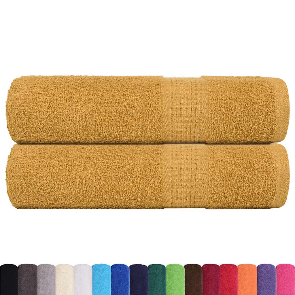 Asciugamani FROGN 2 pz Oro 50x100 cm 360 g/m²