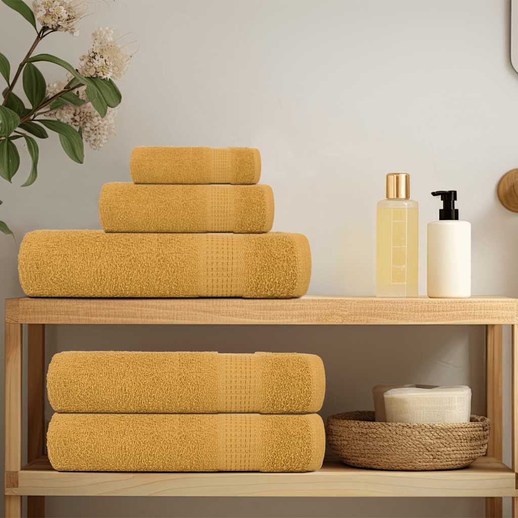 Asciugamani FROGN 4 pz Oro 50x100 cm 360 g/m²