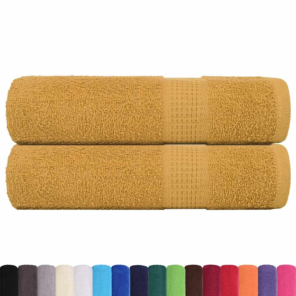 Asciugamani da doccia FROGN 2 pz Oro 70x140 cm 360 g/m²