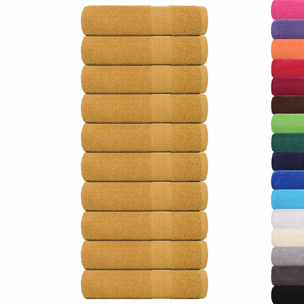 Asciugamani da doccia FROGN 10 pz Oro 70x140 cm 360 g/m²