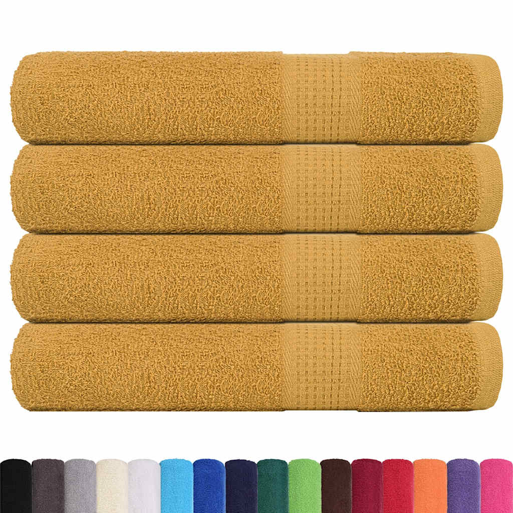 Asciugamani per sauna FROGN 4 pz Oro 80x200 cm 360 g/m²