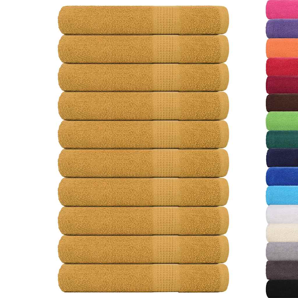 Asciugamani FROGN 10 pz Oro 100x200 cm 360 g/m²