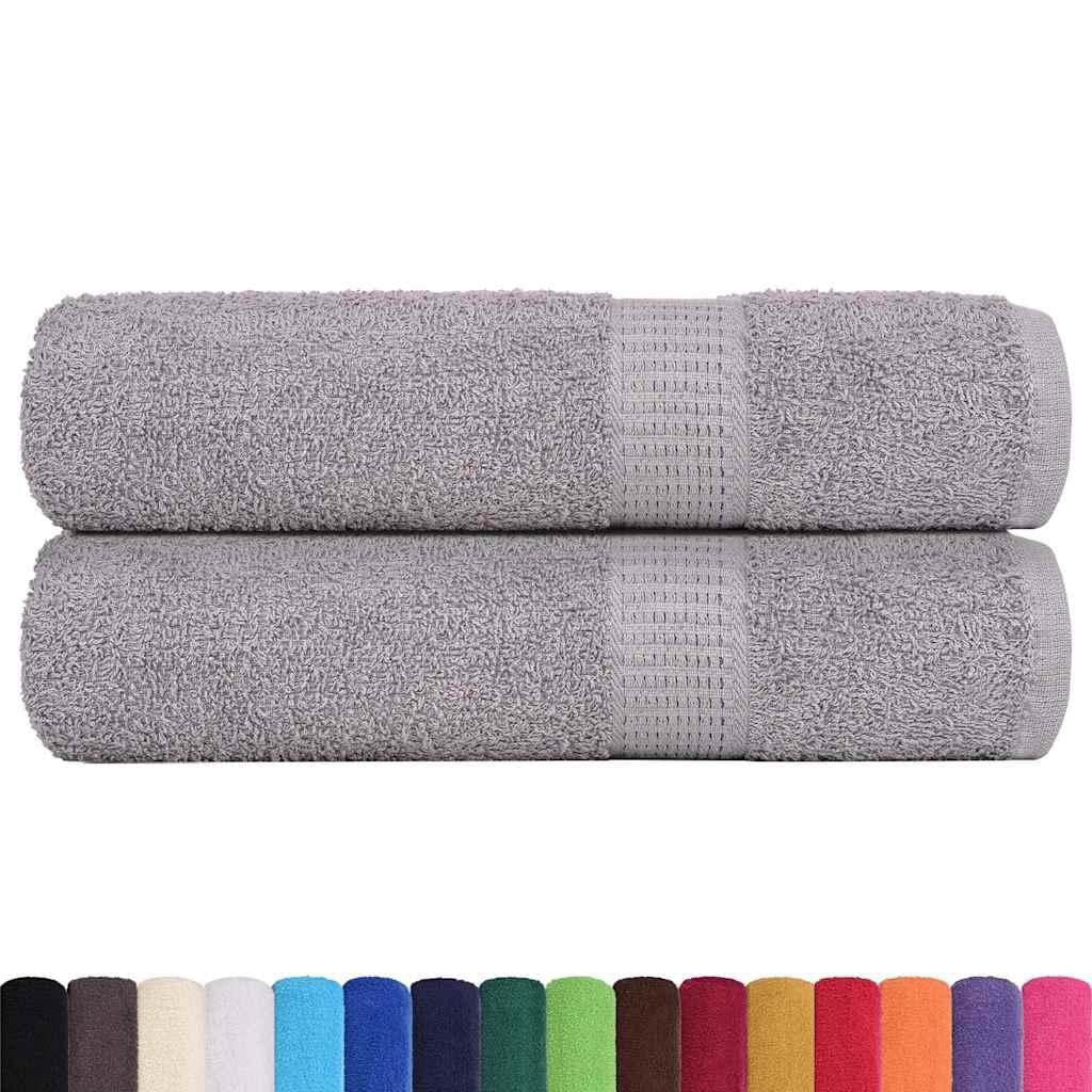 Asciugamani da doccia FROGN 2 pz Grigio 70x140 cm 360 g/m²