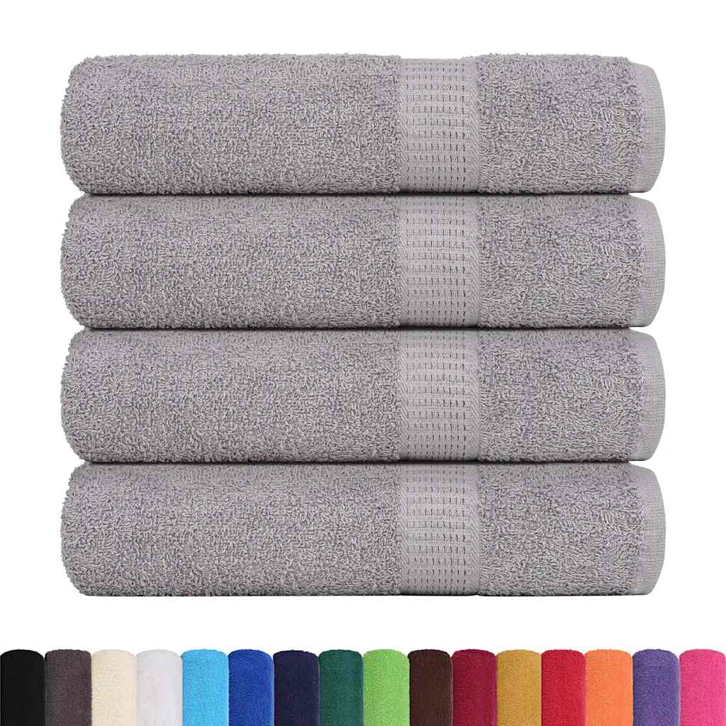 Asciugamani da bagno FROGN 4 pz Grigio 100x150 cm 360 g/m²