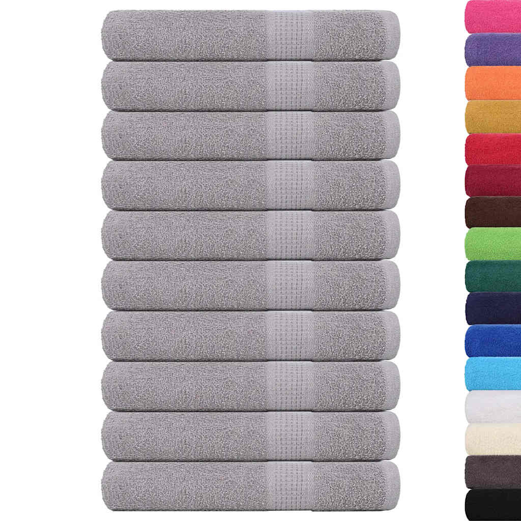 Asciugamani per sauna FROGN 10 pz Grigio 80x200 cm 360 g/m²
