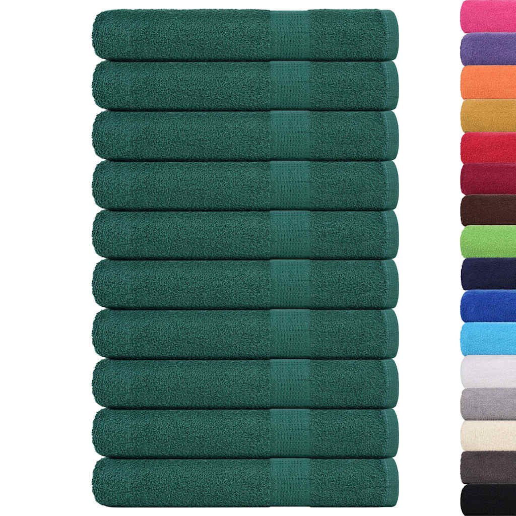 Asciugamani FROGN 10 pz Verde 100x200 cm 360 g/m²