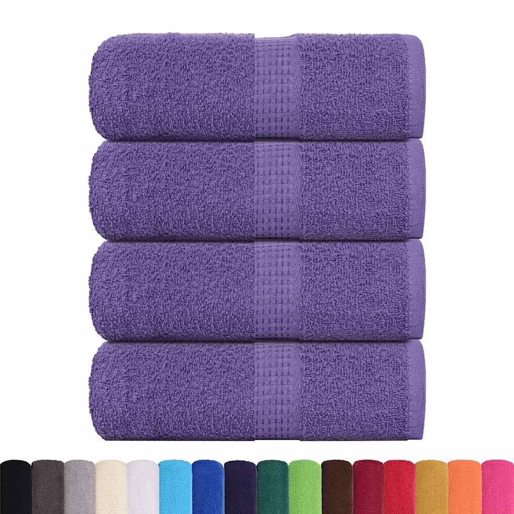 Asciugamani FROGN 4 pz Viola 30x30 cm 360 g/m²