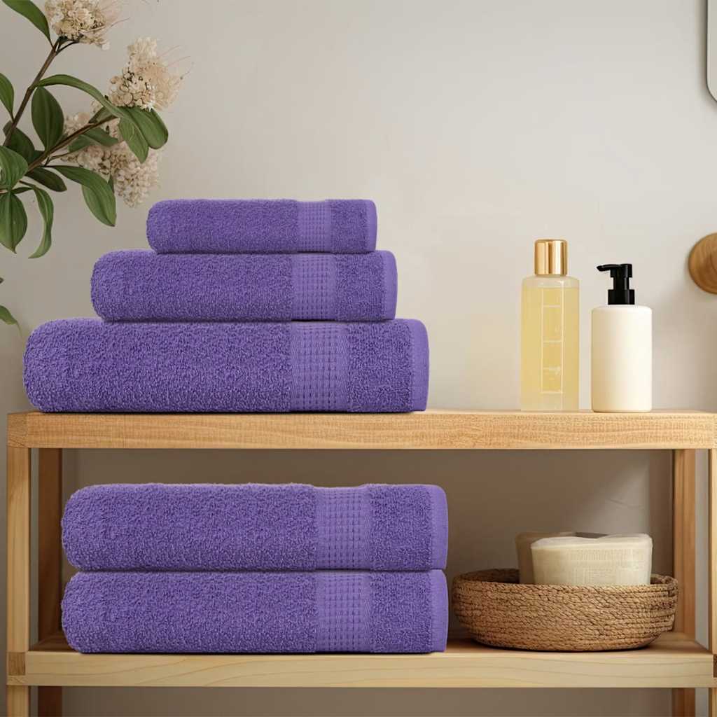 Asciugamani FROGN 4 pz Viola 30x30 cm 360 g/m²