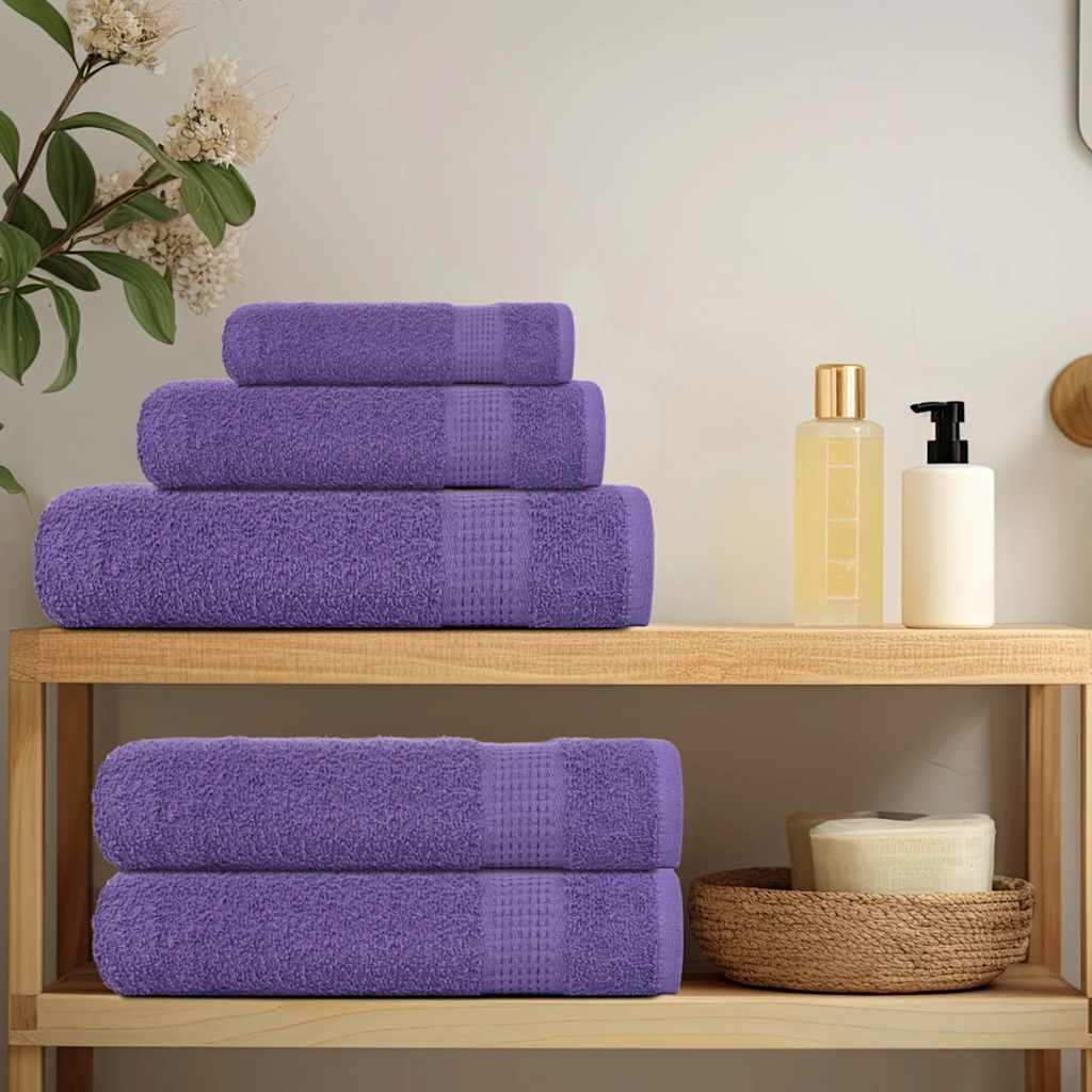 Asciugamani per sauna FROGN 2 pezzi Viola 80x200 cm 360 g/m²