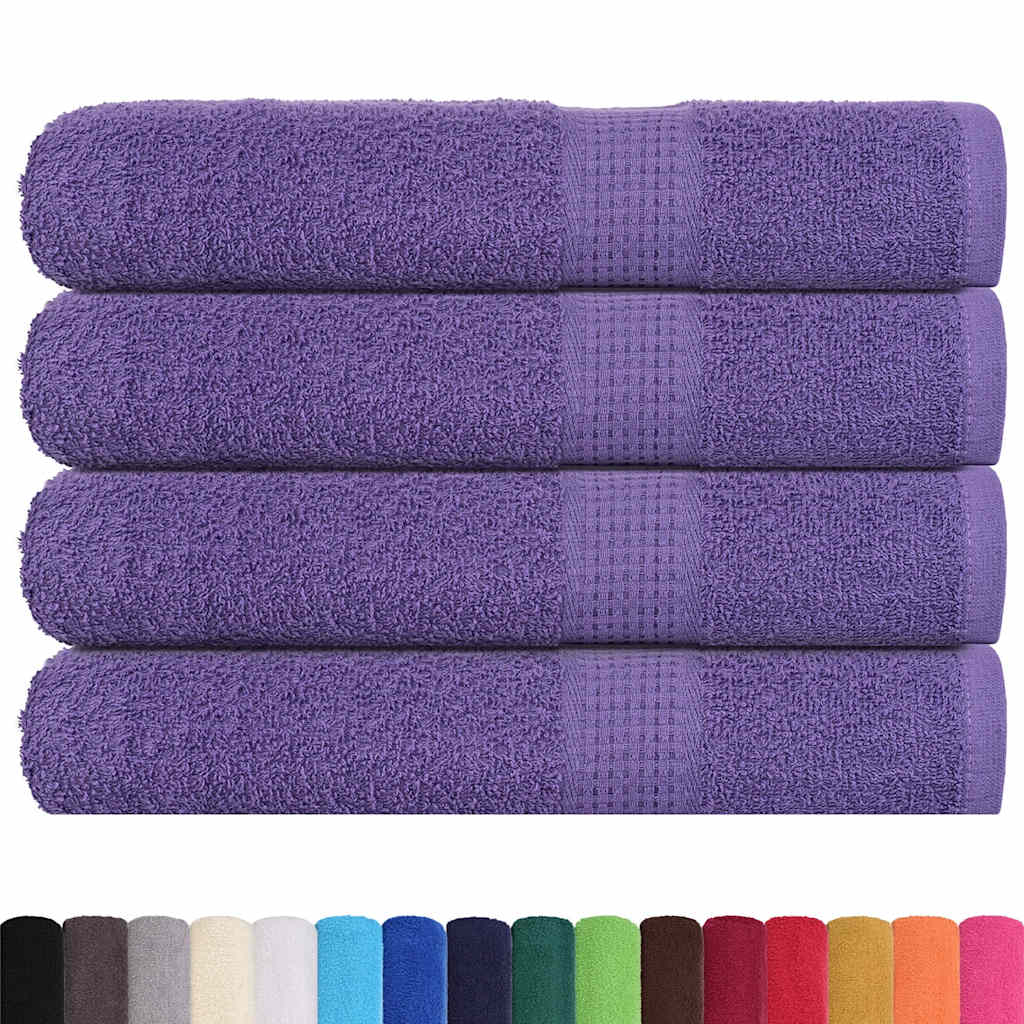 Asciugamani per sauna FROGN 4 pezzi Viola 80x200 cm 360 g/m²