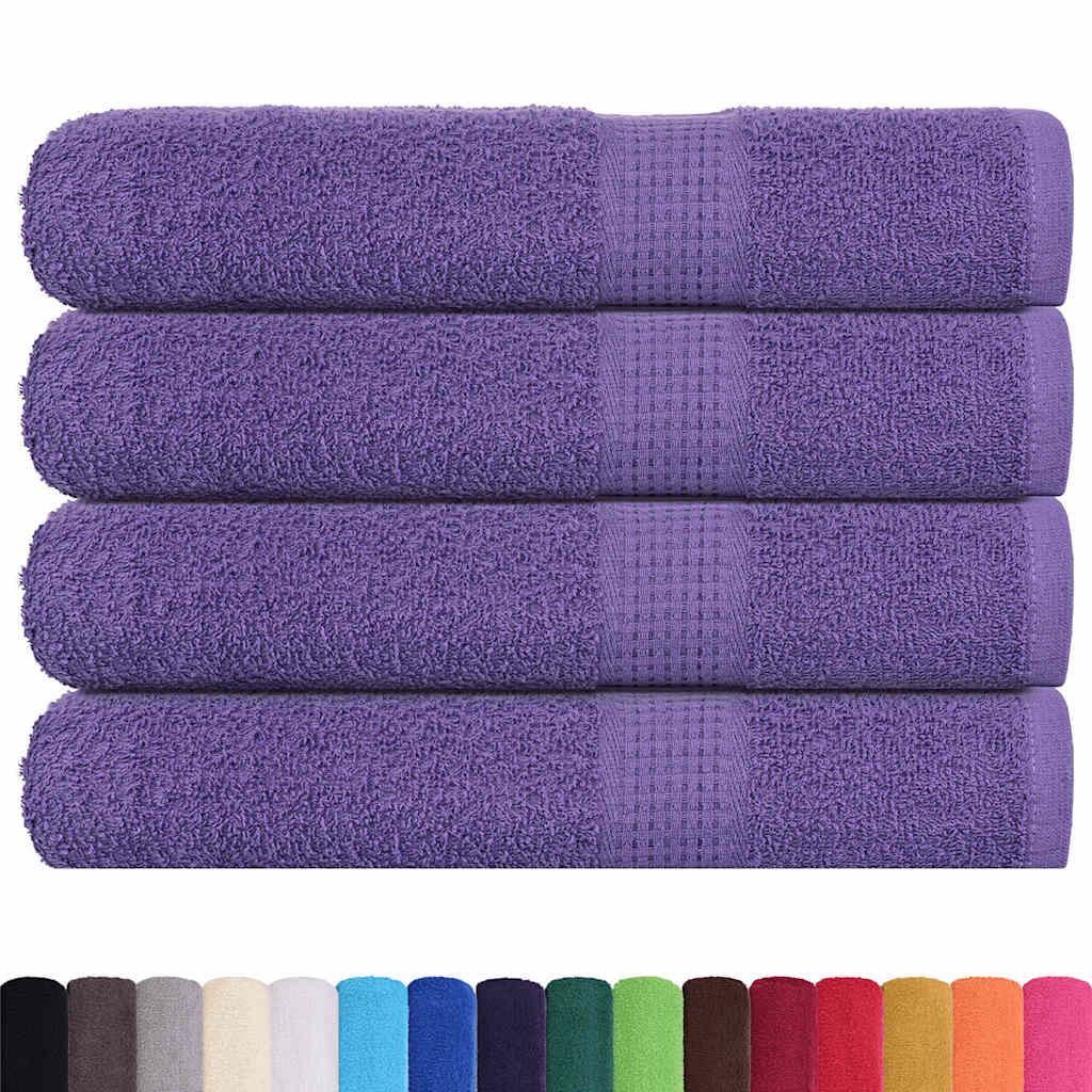 Asciugamani FROGN 4 pz Viola 100x200 cm 360 g/m²