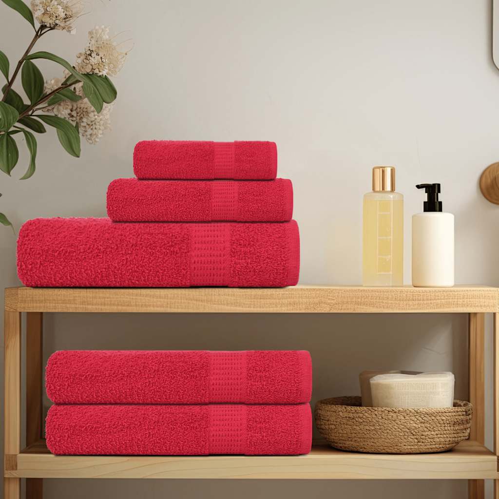Asciugamani FROGN 10 pz Rosso 50x100 cm 360 g/m²