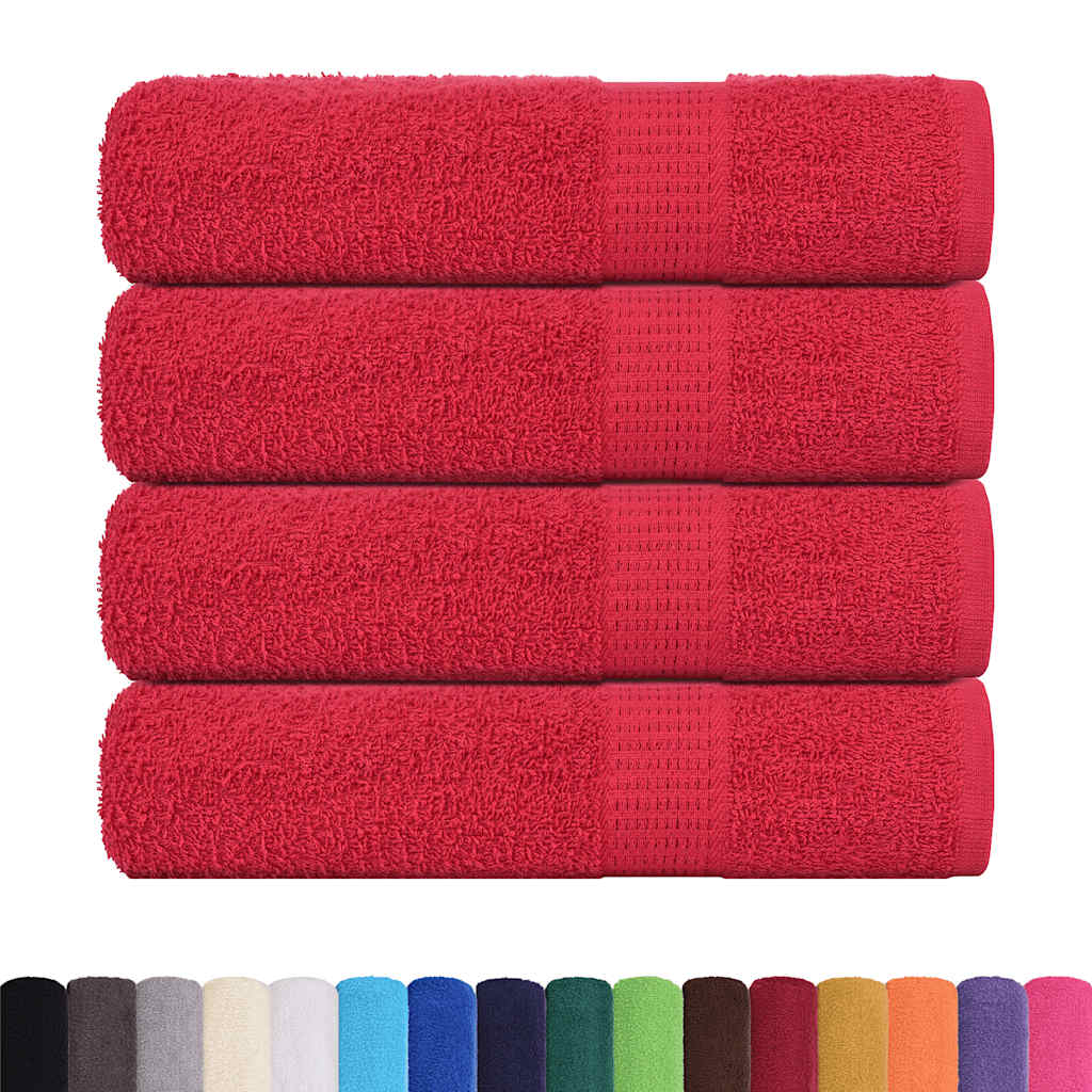 Asciugamani da bagno FROGN 4 pz Rosso 100x150 cm 360 g/m²