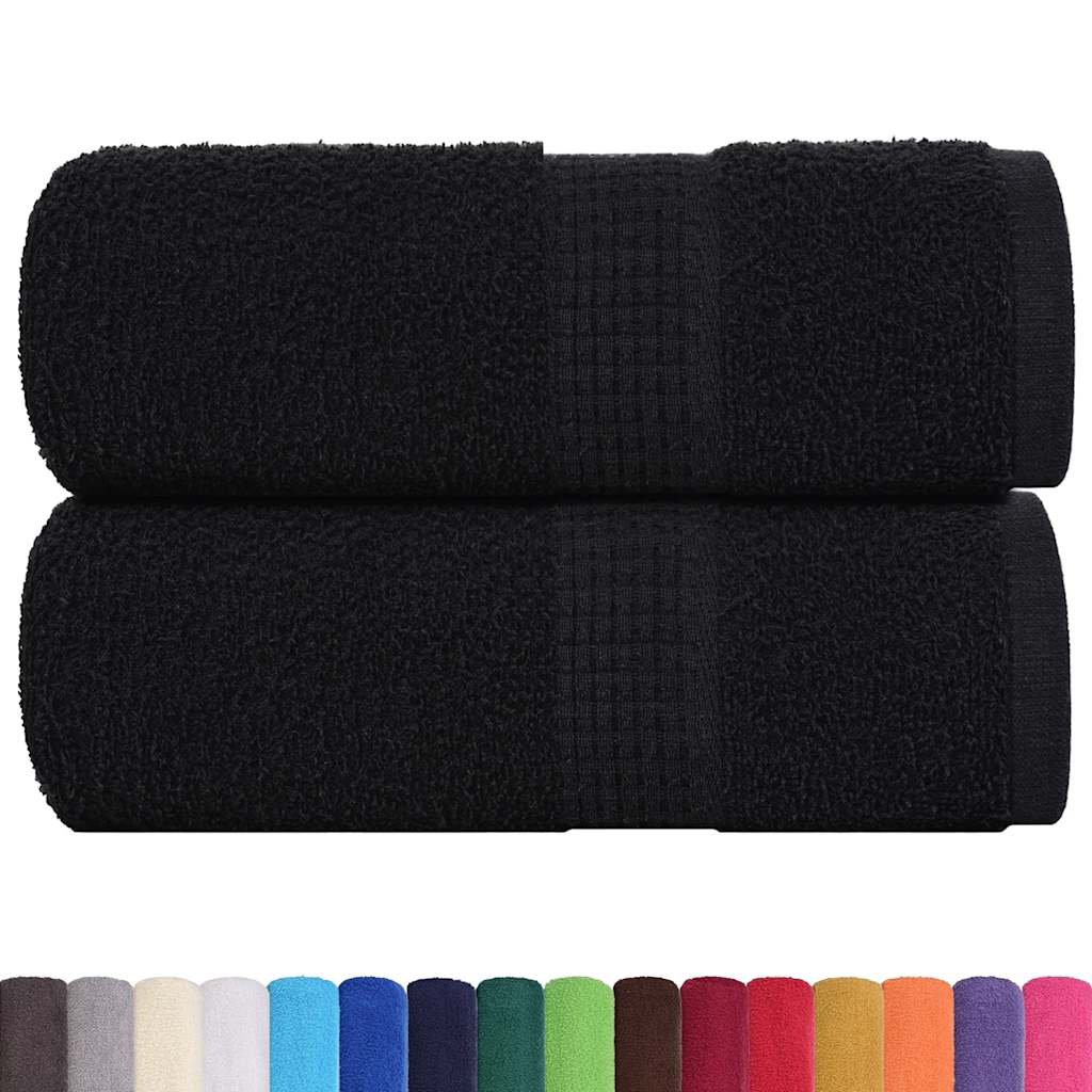 Asciugamani per ospiti FROGN 2 pz Nero 30x50 cm 360 g/m²