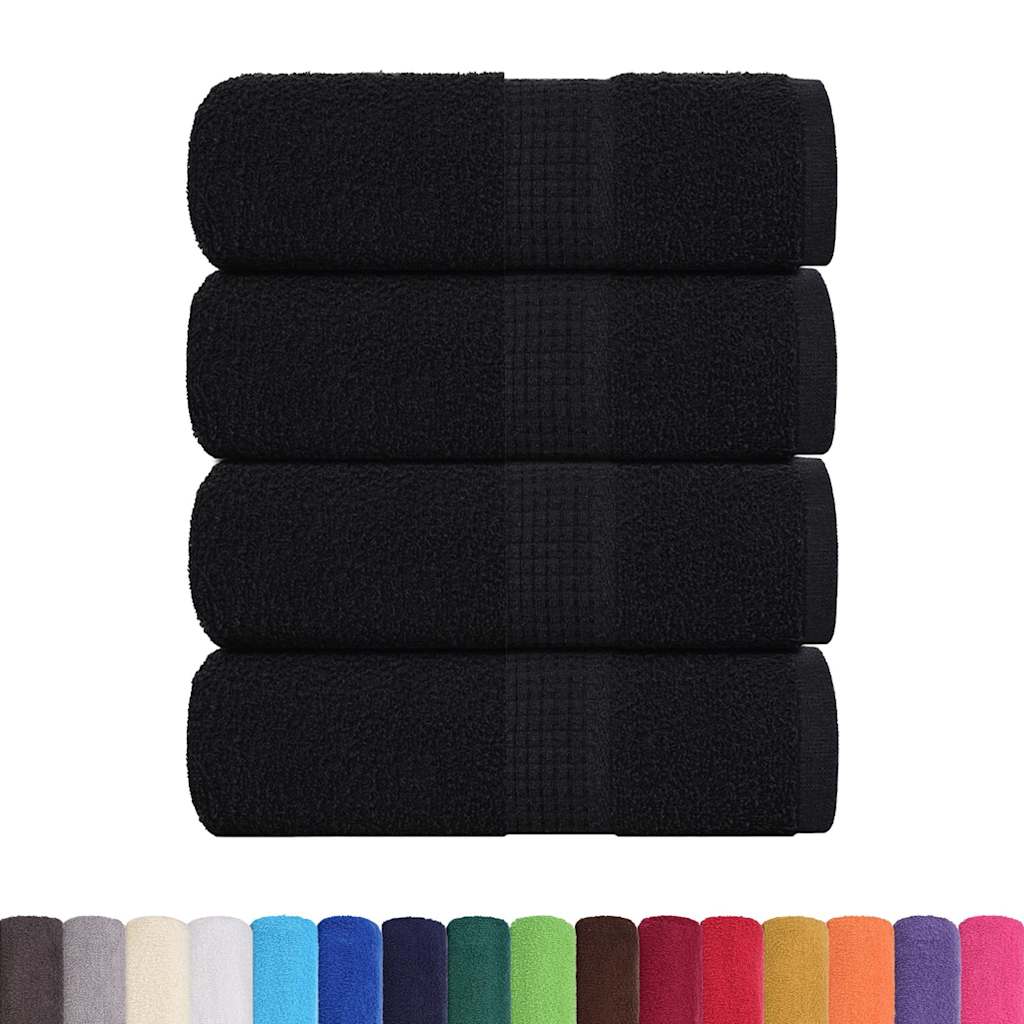 Asciugamani per ospiti FROGN 4 pz Nero 30x50 cm 360 g/m²