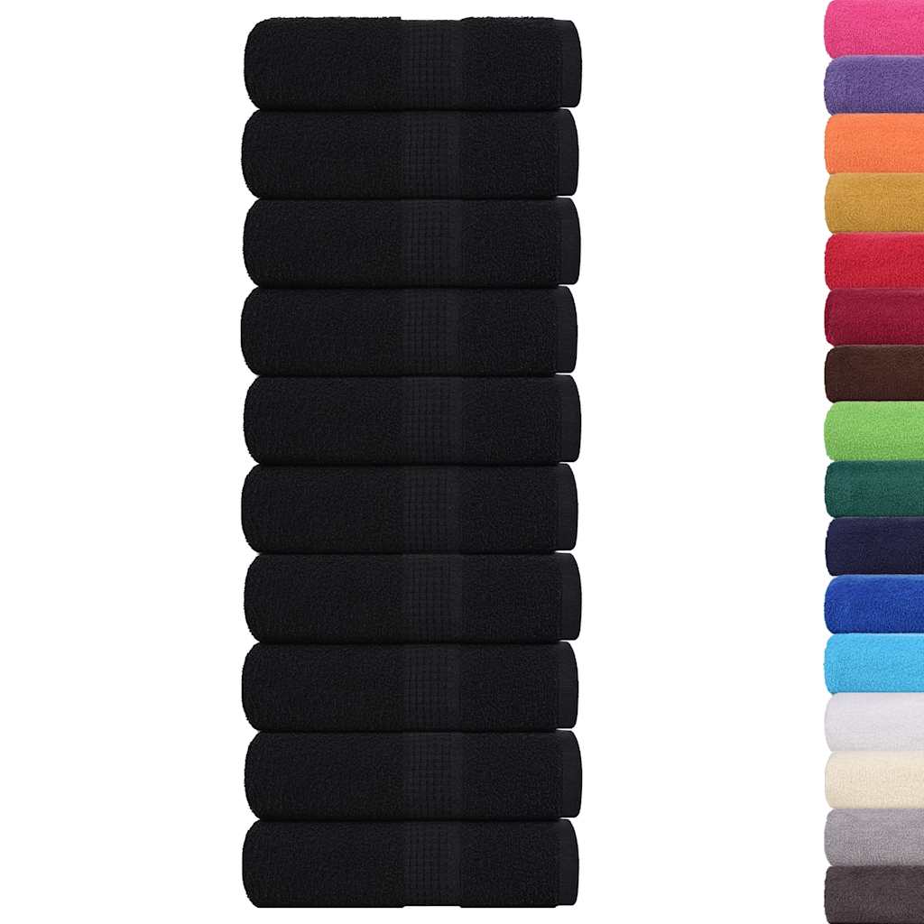 Asciugamani per ospiti FROGN 10 pz Nero 30x50 cm 360 g/m²