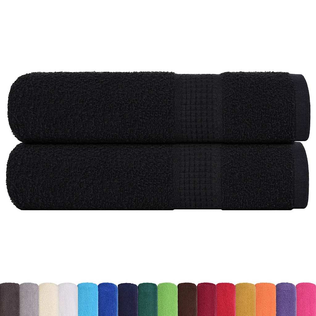 Asciugamani da doccia FROGN 2 pz Nero 70x140 cm 360 g/m²