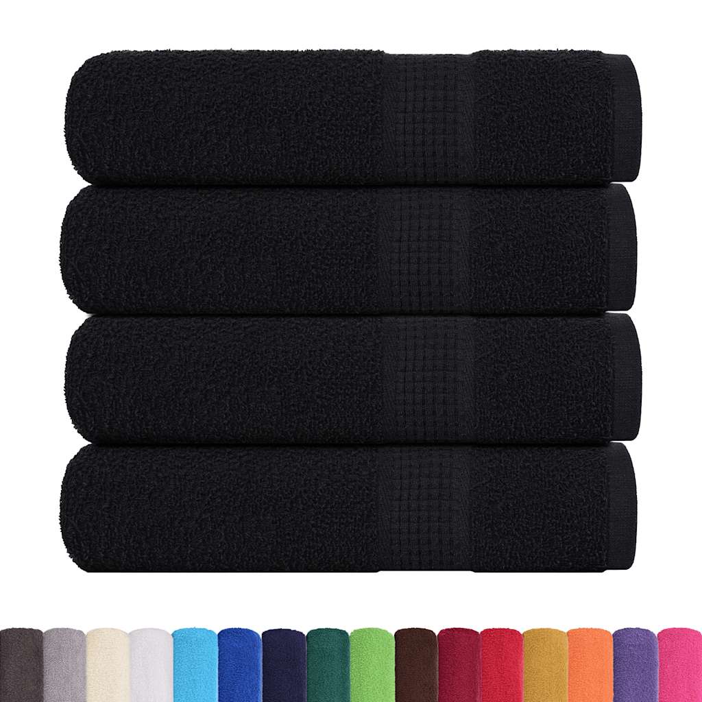 Asciugamani da bagno FROGN 4 pz Nero 100x150 cm 360 g/m²