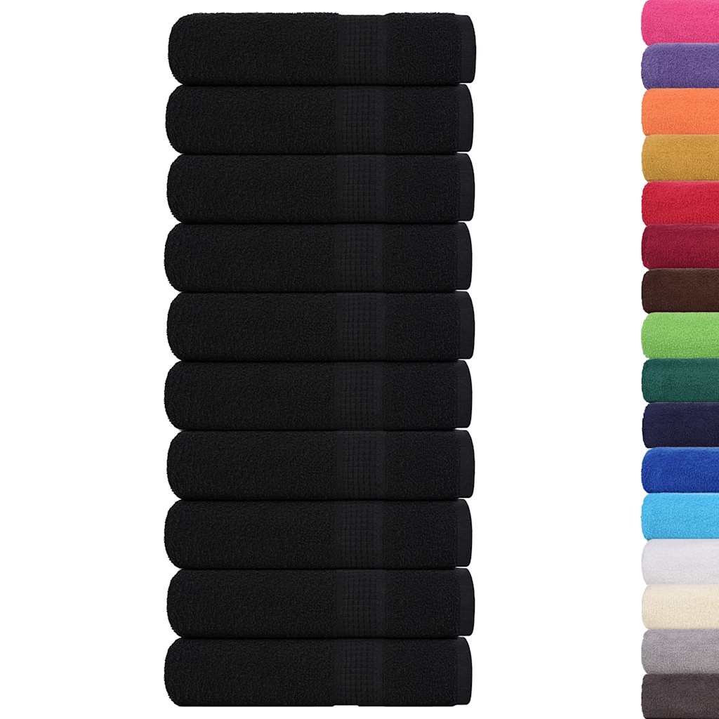 Asciugamani da bagno FROGN 10 pz Nero 100x150 cm 360 g/m²