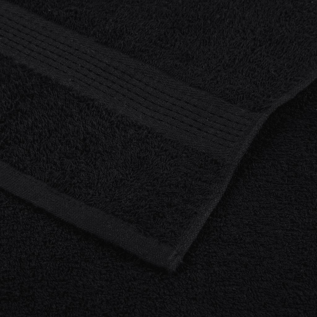 Asciugamani da bagno FROGN 10 pz Nero 100x150 cm 360 g/m²