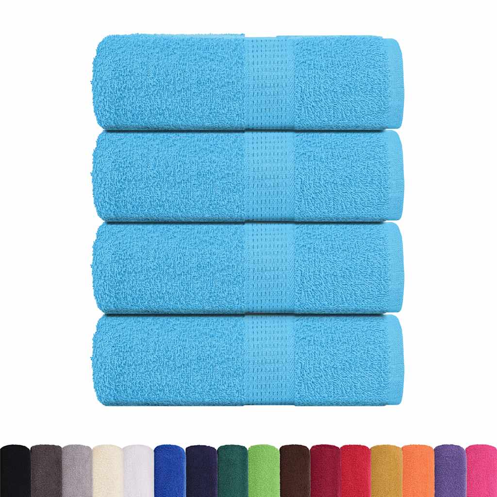 Asciugamani per ospiti FROGN 4 pz Turchese 30x50 cm 360 g/m²