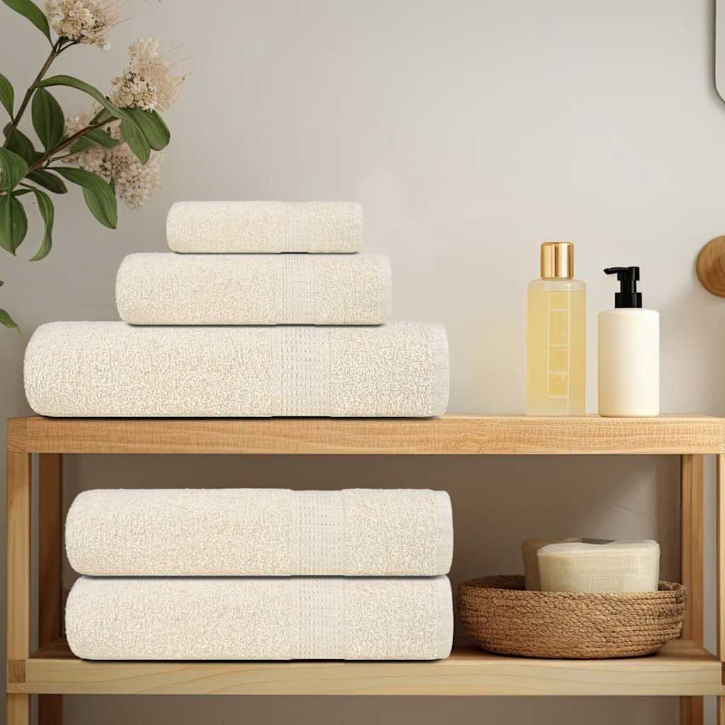 Asciugamani per ospiti FROGN 4 pz Crema 30x50 cm 360 g/m²