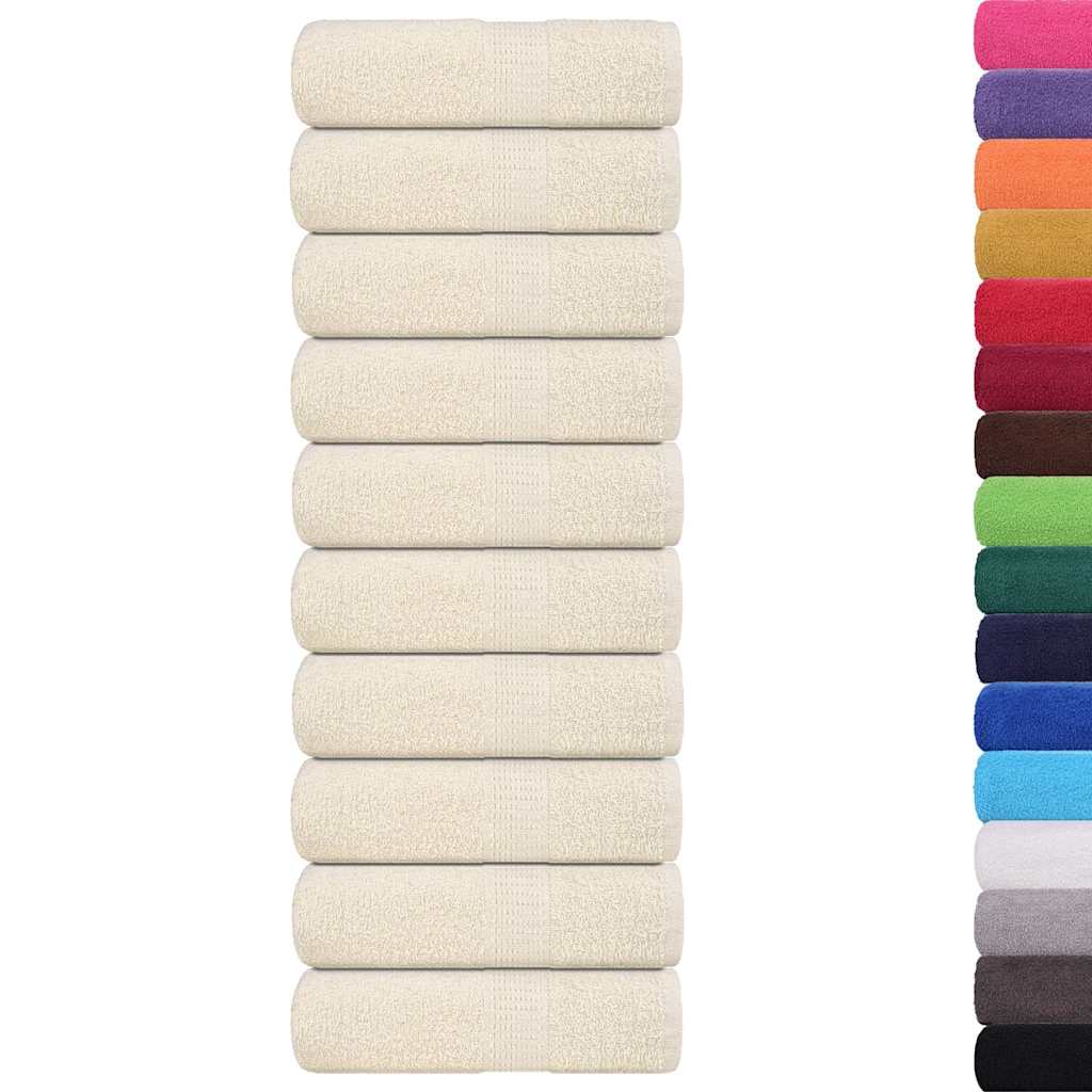 Asciugamani per ospiti FROGN 10 pz Crema 30x50 cm 360 g/m²