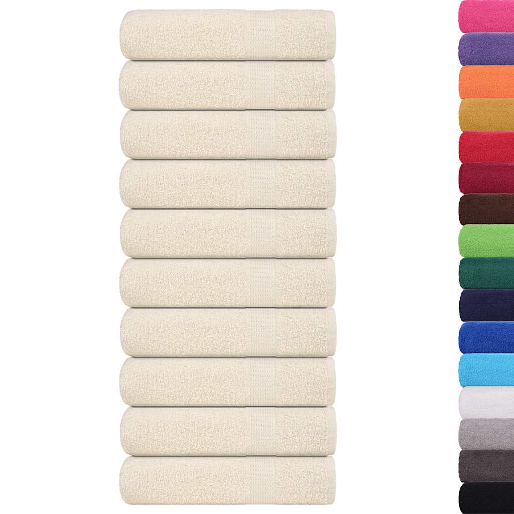Asciugamani FROGN 10 pz Crema 50x100 cm 360 g/m²