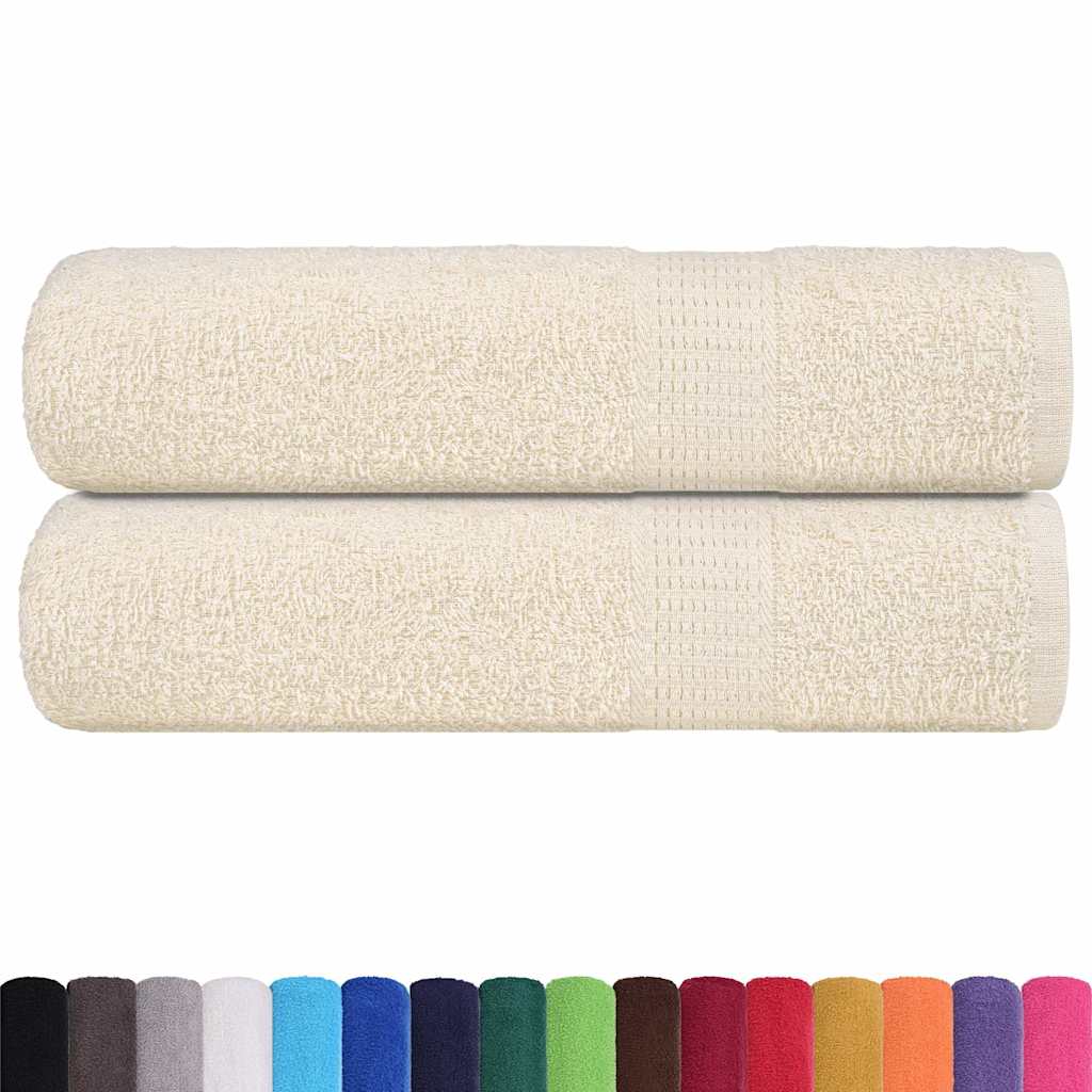 Asciugamani da doccia FROGN 2 pz Crema 70x140 cm 360 g/m²