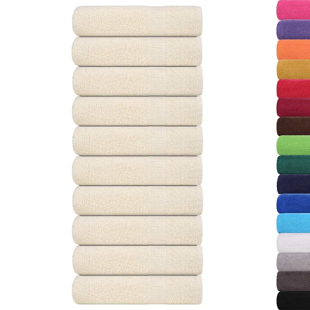 Asciugamani da doccia FROGN 10 pz Crema 70x140 cm 360 g/m²